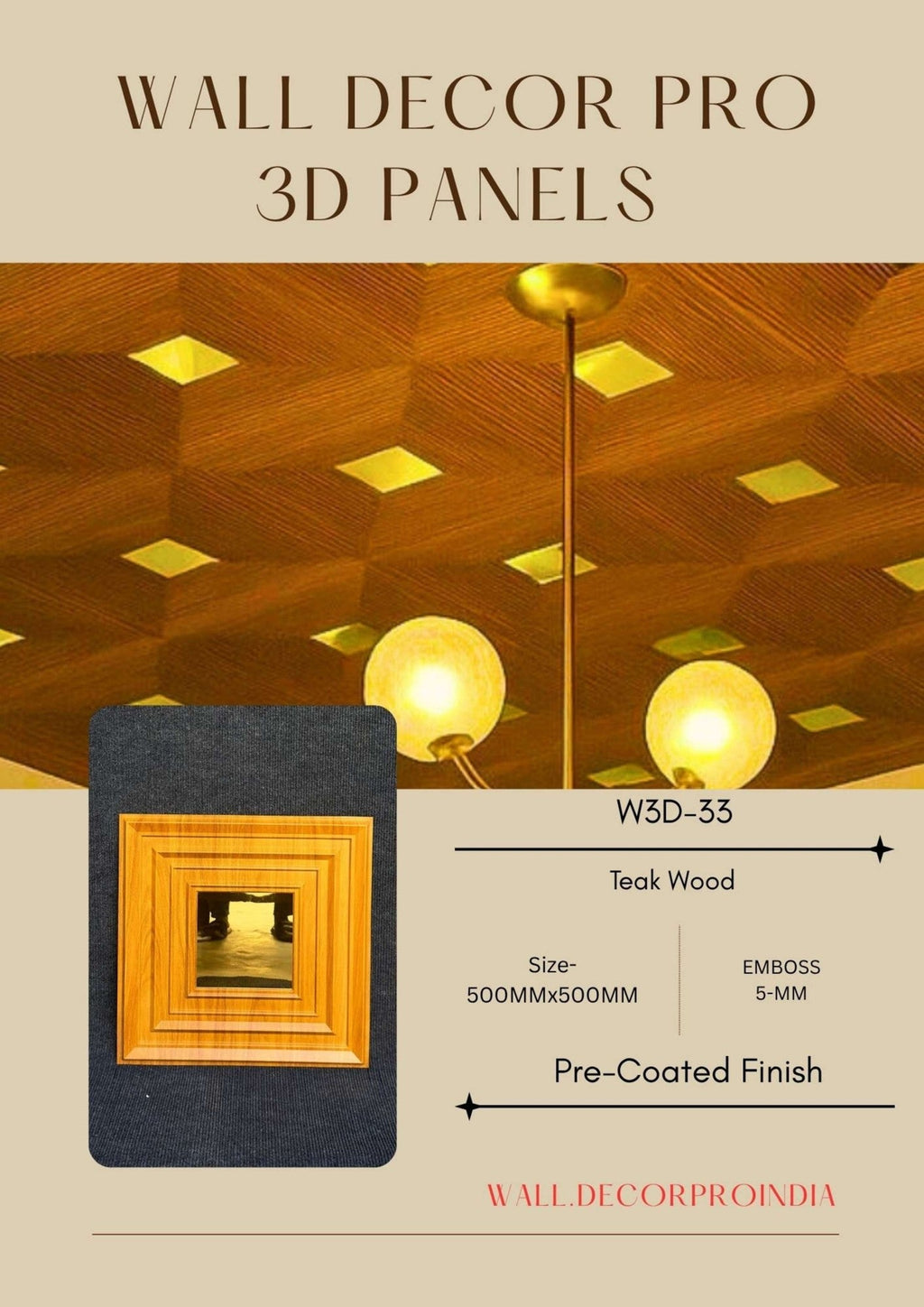 Teak Wood W3D-33