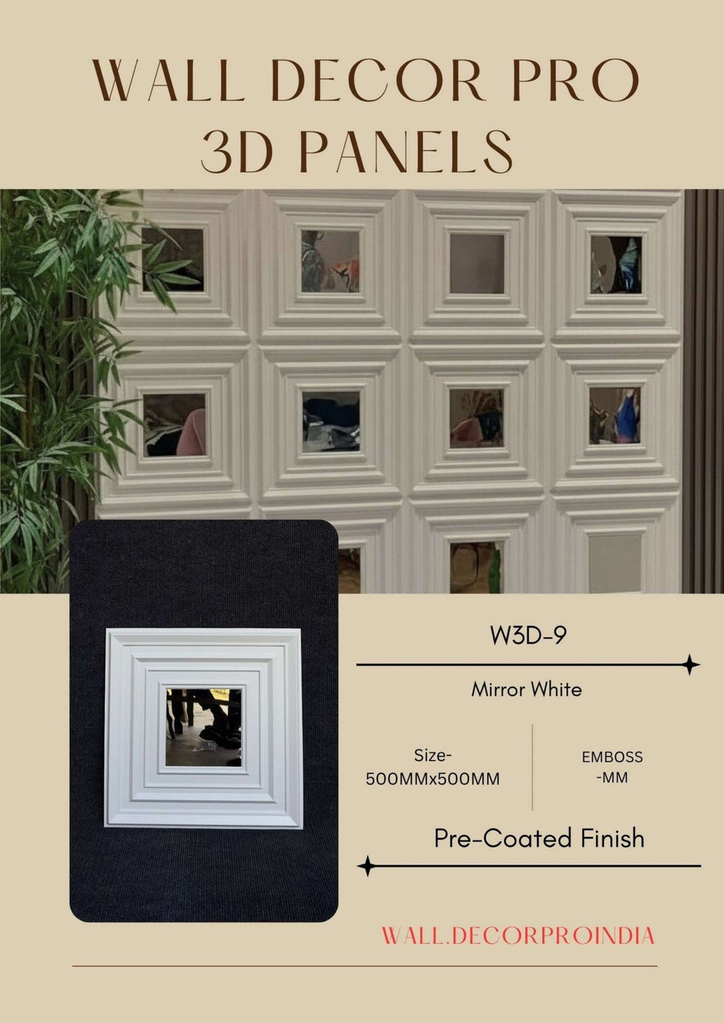 Mirror White W3D-09