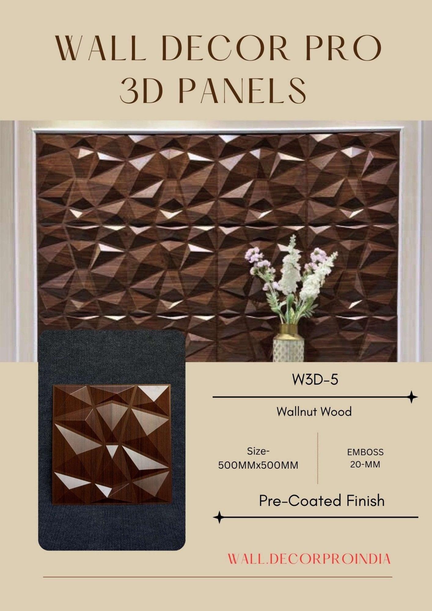 Wallnut Wood W3D-05